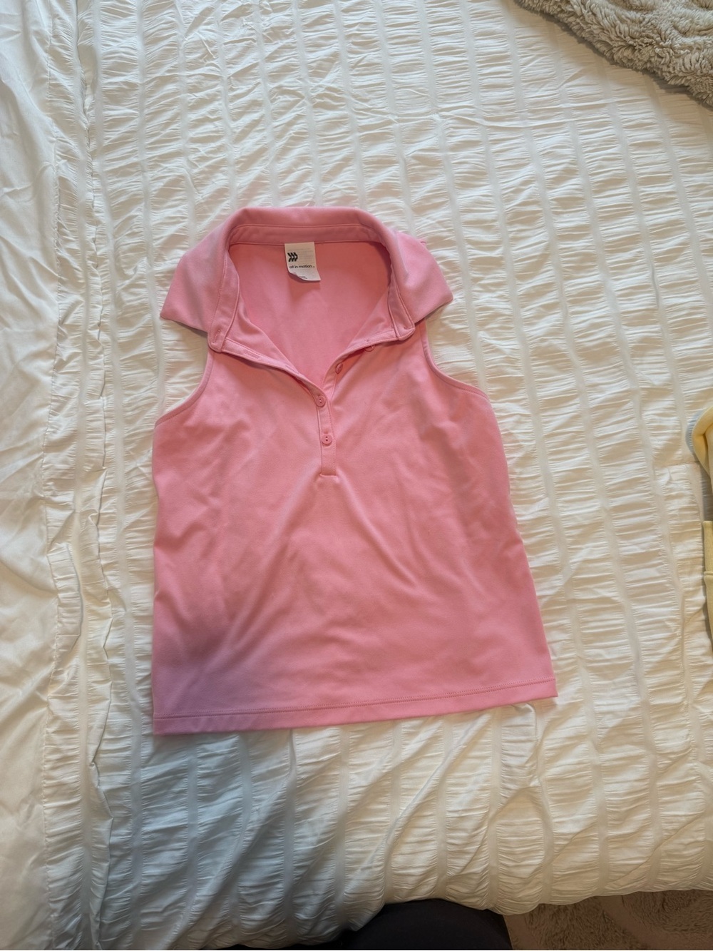 all in motion Light Pink Sleeveless Polo Tank